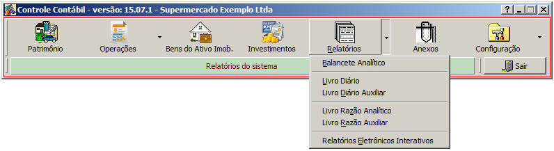 Menu Relatrios