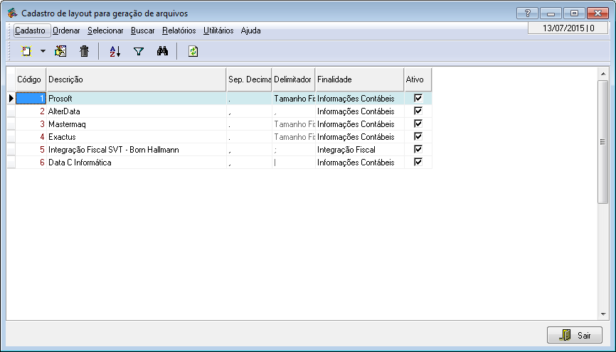 Controle de Numera��o dos Livros Cont�beis