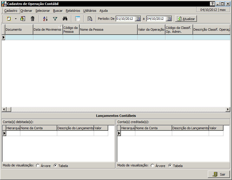 Todas Opera��es Cont�beis