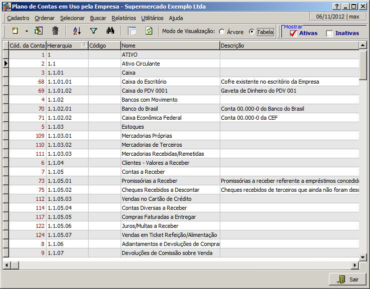 Modo de Visualiza��o Tabela