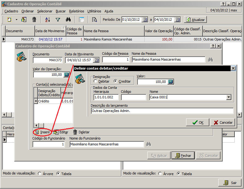 Lan�amentos a D�bitos e/ou a Cr�ditos