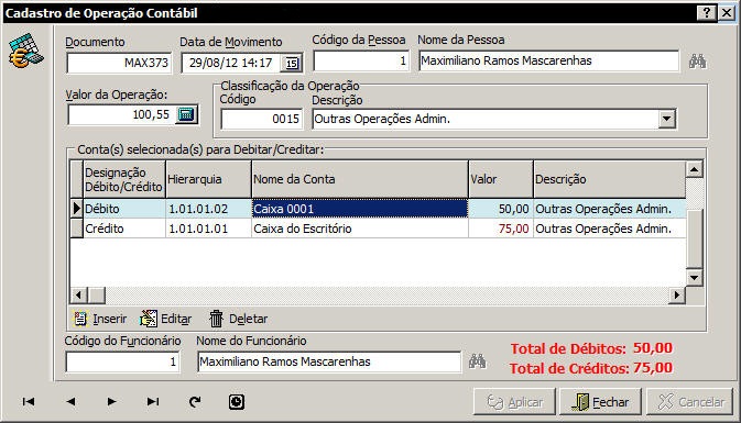 Comportamento Padrão Exemplo 1