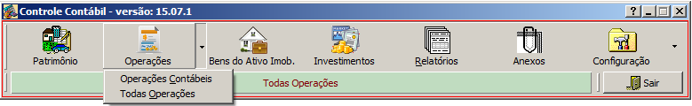 Funes disponveis no menu Operaes
