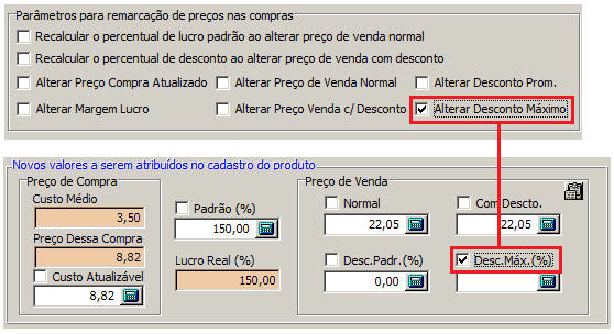 Alterar Desconto Mximo